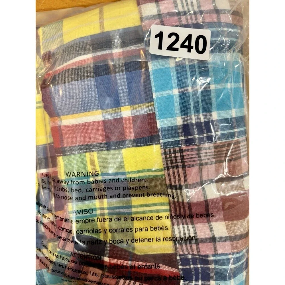 English Sports Shop Patchwork Madras Bermuda Shorts Men's 32 High Rise NEW Tags
